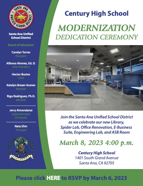  Mar. 8, 2023: Century H.S. Modernization Dedication Ceremony